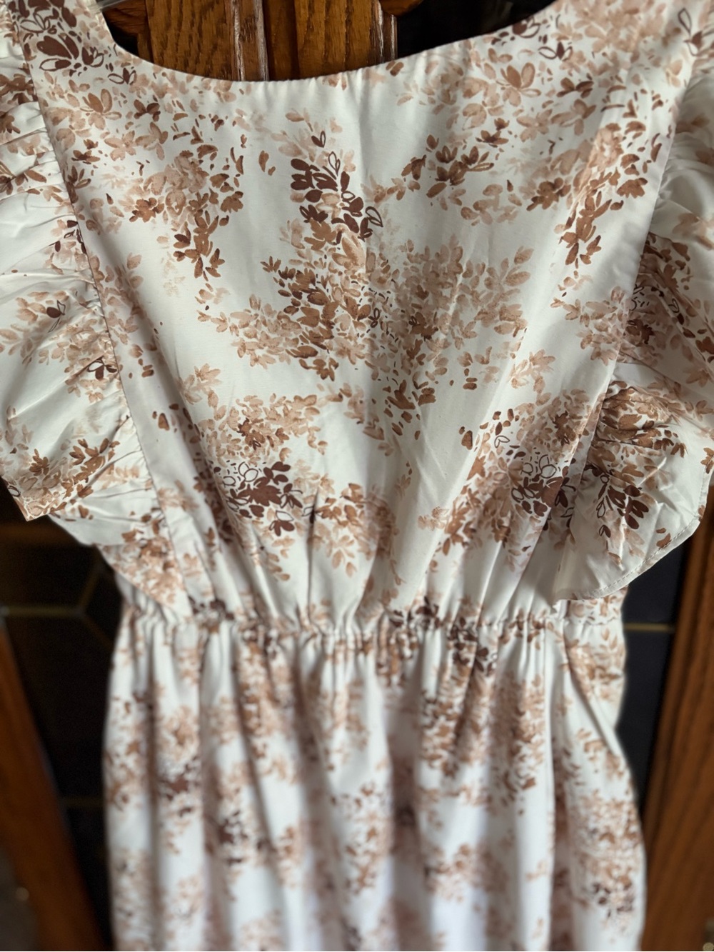 Abercrombie & Fitch Cream Floral Ruffle size XS Maxi Dress - Picture 11 of 12